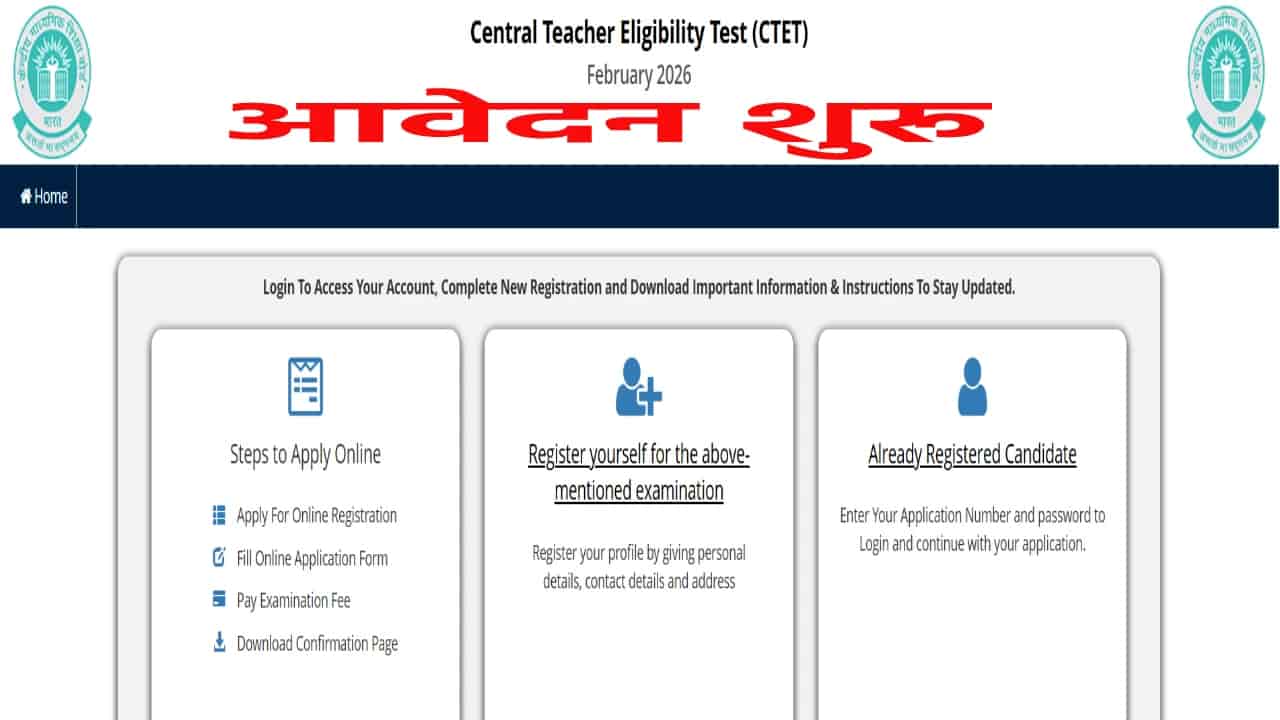 CTET February 2026 Notification: Apply Online, Exam Date 8 Feb