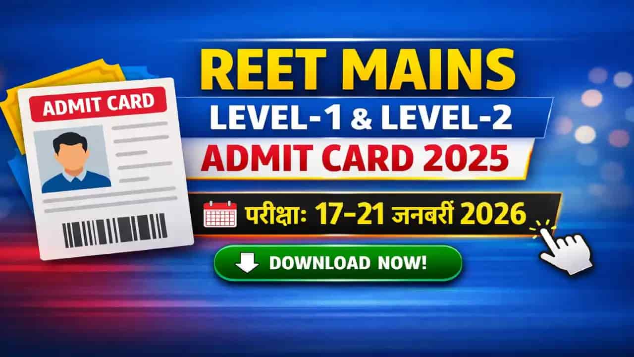 Reet 2025 Admit Card Download Poster