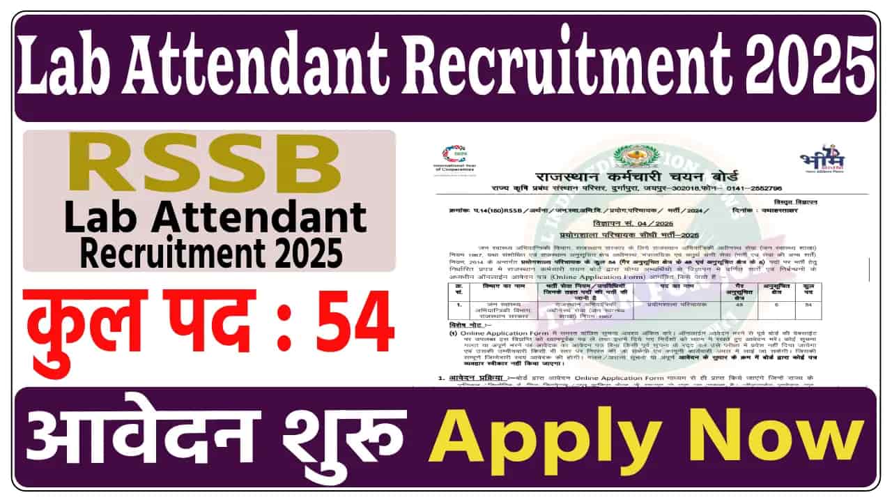 RSSB Lab Attendant Recruitment 2025: Apply Online, Eligibility, Exam Date