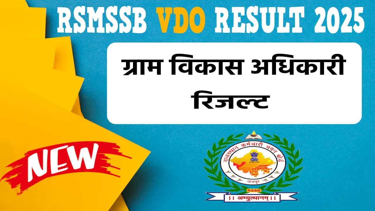 Rajasthan VDO Result 2025