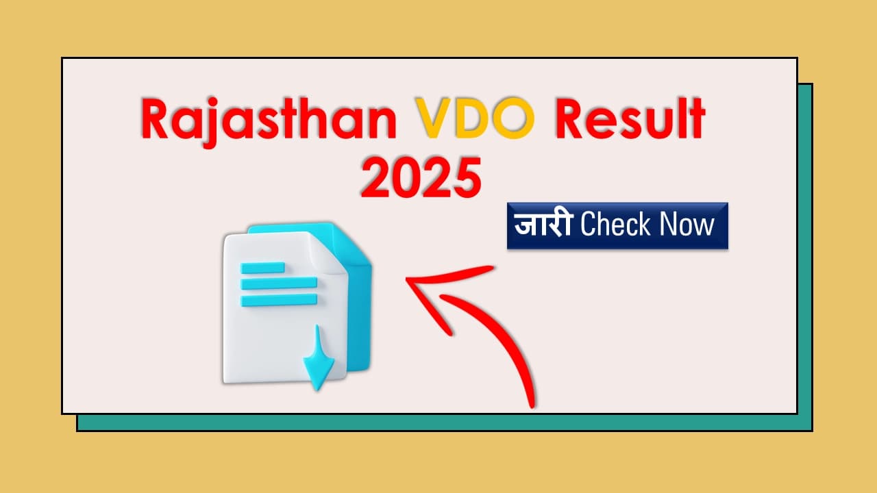 Rajasthan VDO Result 2025