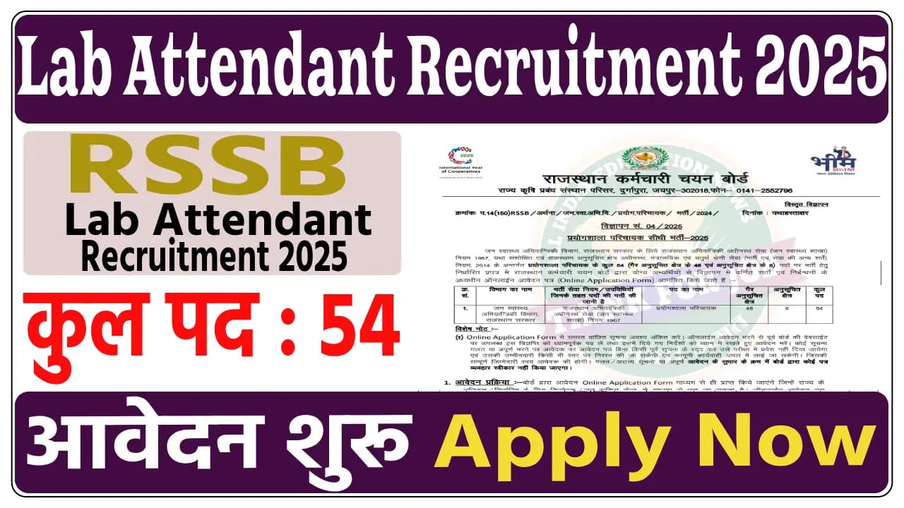 RSSB Lab Attendant Recruitment 2025: Apply Online, Eligibility, Exam Date