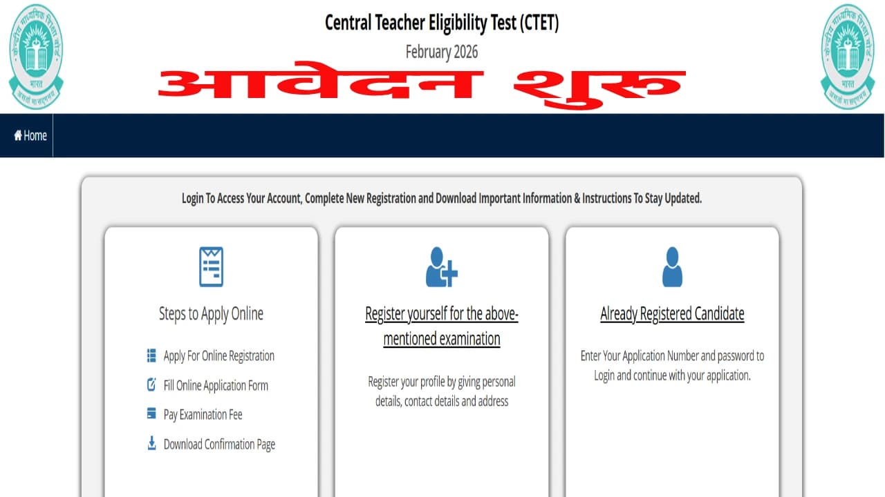 CTET February 2026 Notification: Apply Online, Exam Date 8 Feb
