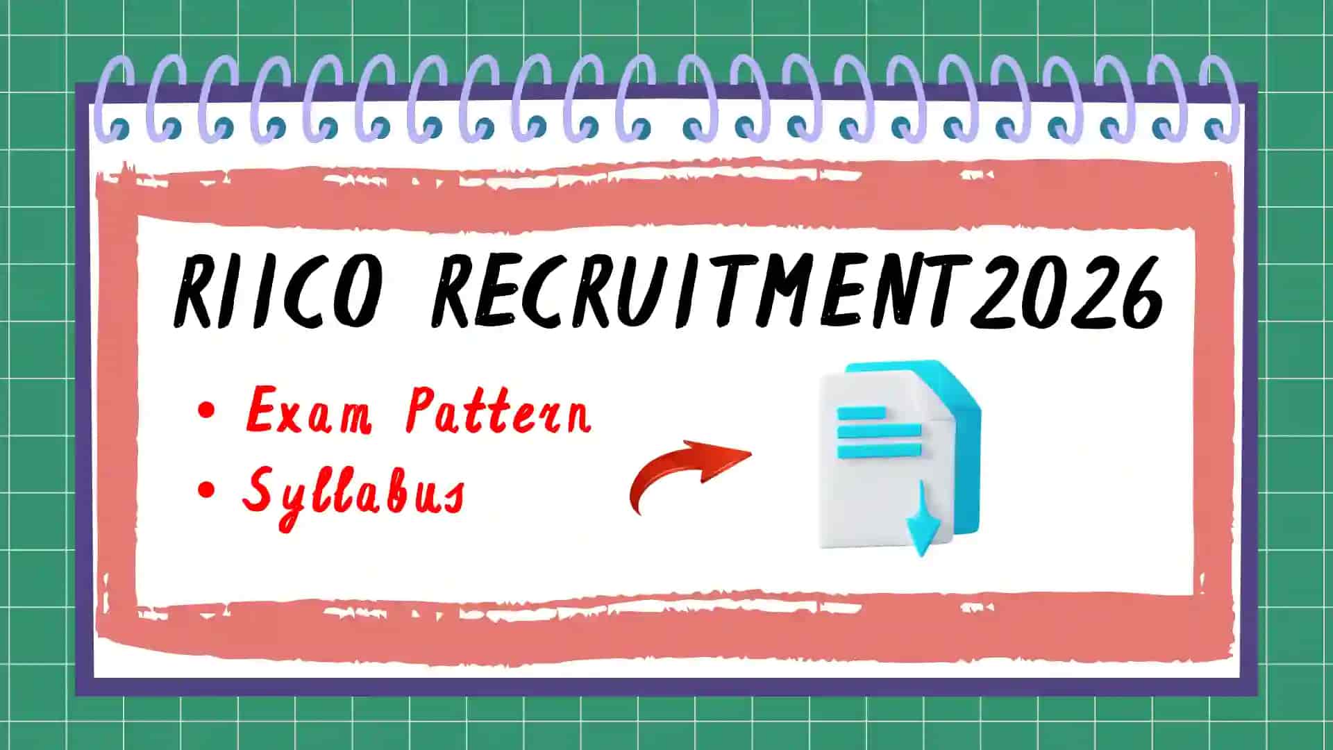 RIICO Rajasthan Various Post 2026 Syllabus and Exam Pattern Poster