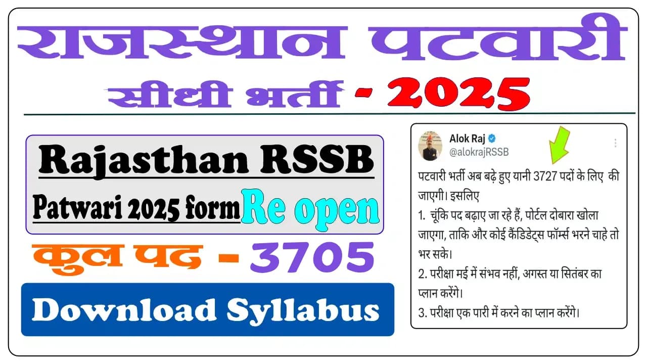 Rajasthan Patwari 2025
