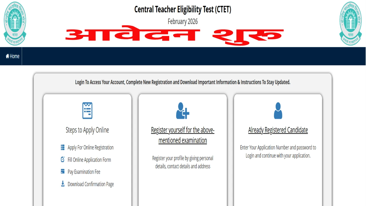 CTET Feb 2026 notification poster