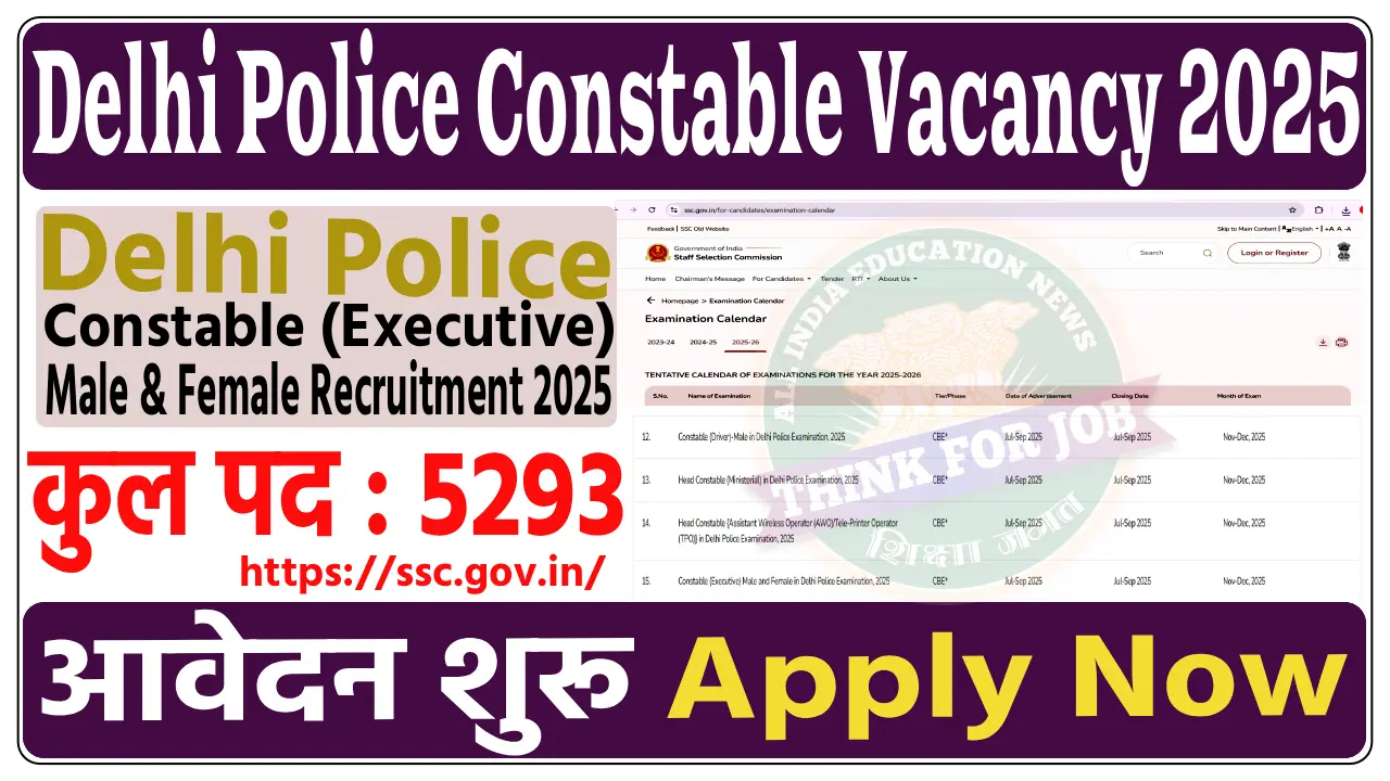 Delhi Police Constable Recruitment 2025
